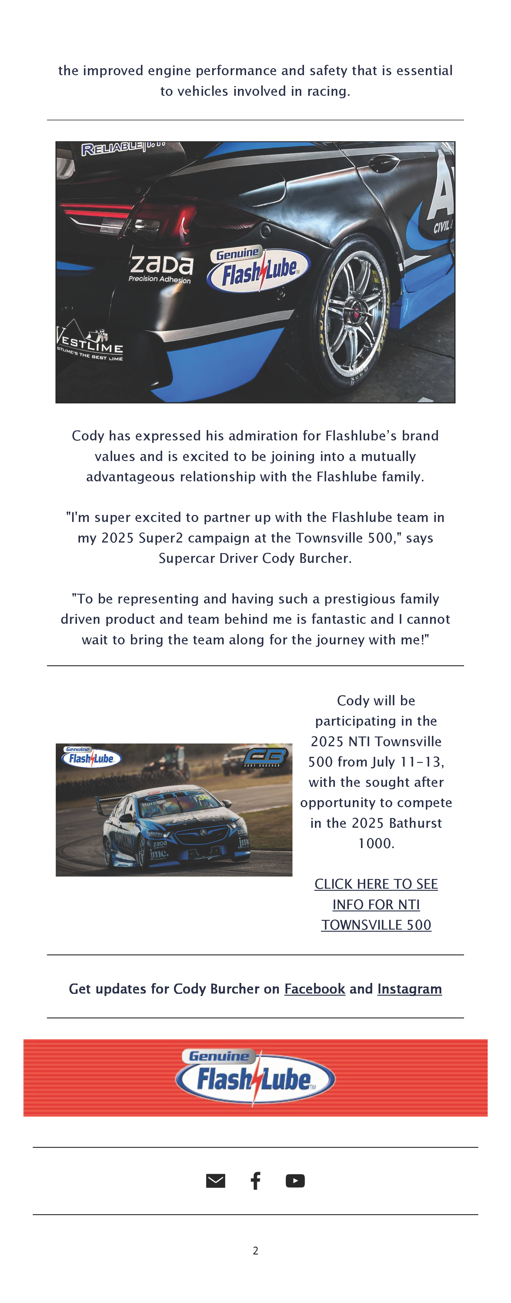 Flashlube Enters Supercar Sponsorship July 2025 Page 2